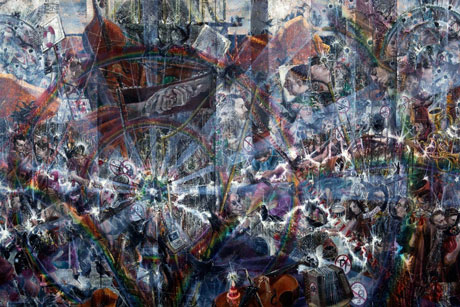 Nachmittag · 600 × 330 cm - Painting by Michael Kunze